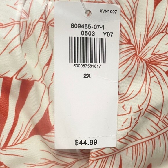 NWT Old Navy Tie-Front One-Piece Swimsuit Pineapple Hibiscus Print Plus Size 2X - Picture 13 of 16